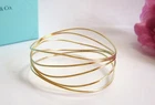 Tiffany & Co Elsa Peretti 5 row Wave bangle bracelet.18ct yellow gold.1 auth.
