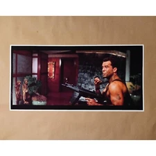 Die Hard 12" X 24" Movie Scene Poster Yippie Ki Yay MF Bruce Willis Machine Gun