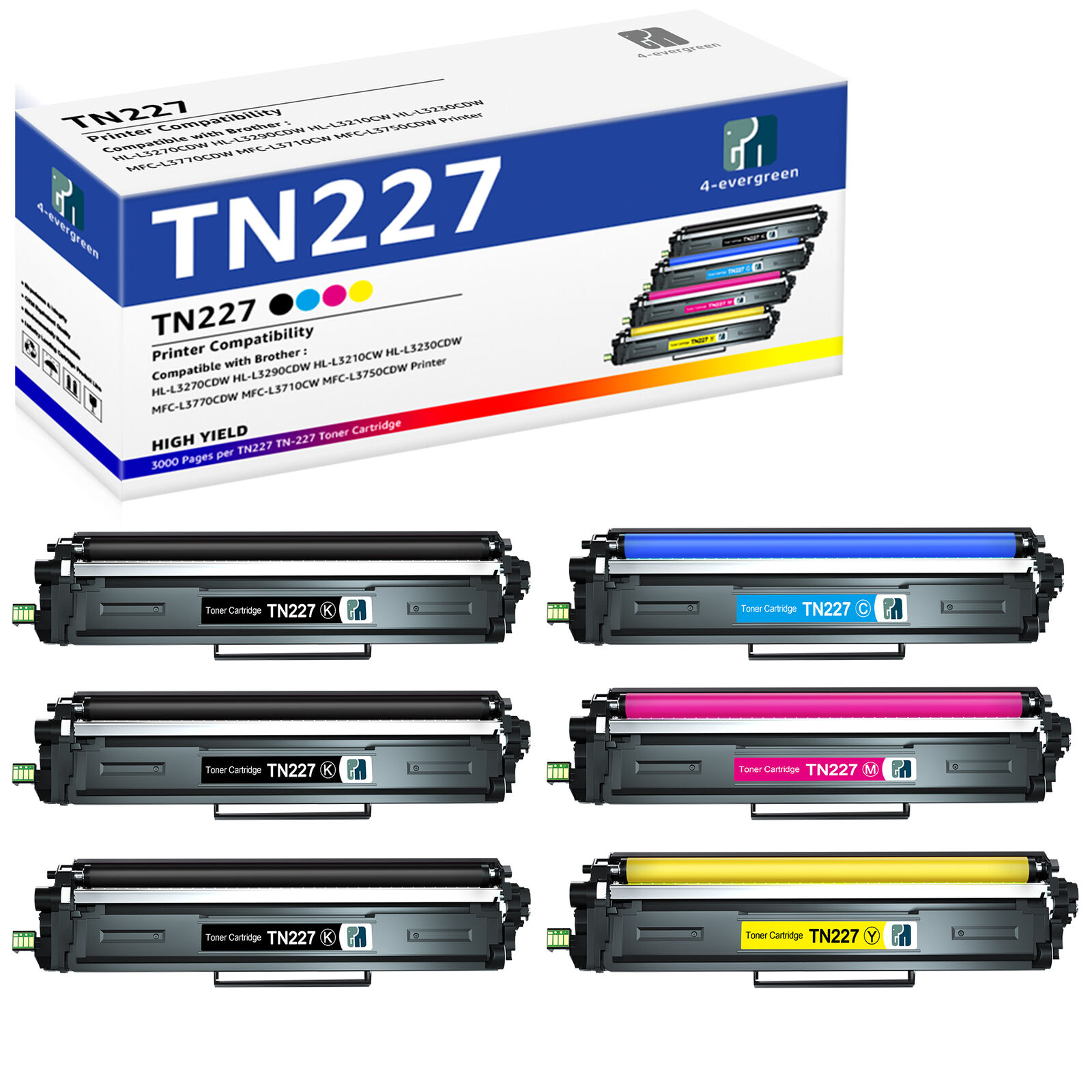 Compatible For Brother TN223 TN227 Toner MFC-L3770CDW HL-L3270CDW L3290CDW  Lot