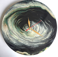 "Forest Dream" Unique Hand Painted Wall Clock Silent Wall Art Gift Idea