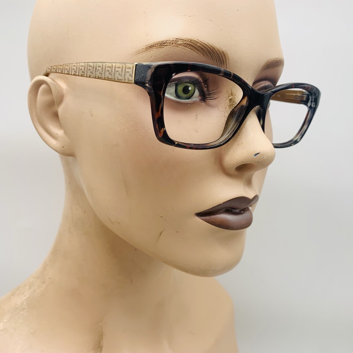 FENDI Eyeglasses Womens Tortoise Cat Eye Glasses Frames MOD: F1034 238 52-15-135 New Fendi Brown Amber Tortoise Cat Eye Eyeglasses Italy  main image 4