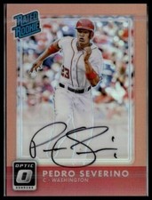 2016 Donruss Optic #175 Pedro Severino Rated Rookies Base Orange #/99 RC,AU