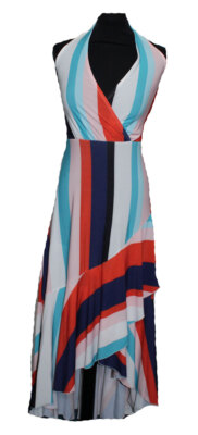 NECKHOLDER KLEID NECKHOLDERKLEID GESTREIFT BPC BOUTIQUE Gr. 32 34 NEU