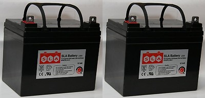 (Two) 12 Volt 35 AMP VRLA AGM Sealed Lead Acid Battery Multipurpose for 33Ah 34A