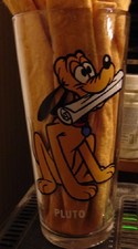 PLUTO 1978 Happy Birthday Mickey Glass Brockway  White Lettering