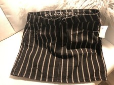 vanilla star mini skirt black denim striped w28 size 7
