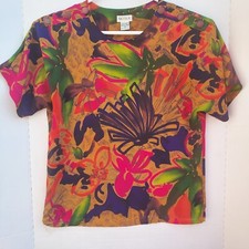 Vintage 80 s Nicola Vivid Autumn Abstract Flo...