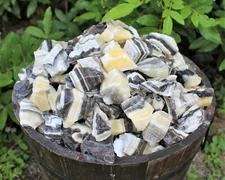 Zebra Calcite Rough Natural Stones: Choose oz or lb Bulk Lots ('A' Grade)