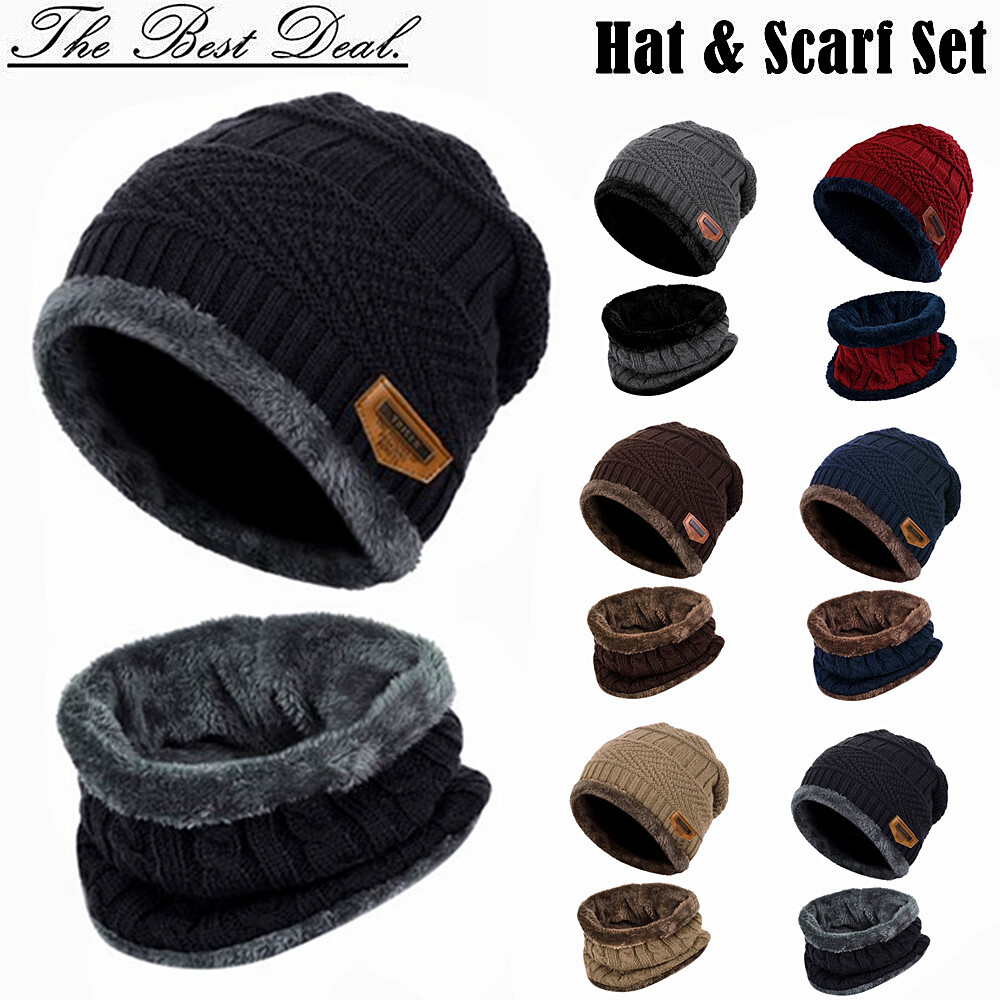 Unisex Winter Baggy Slouchy Knit Warm Beanie Hat and Scarf  display picture 3