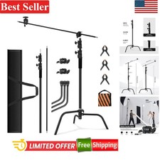 Heavy Duty C-Stand 10.8ft Stainless Steel Photography Stand with Boom Arm