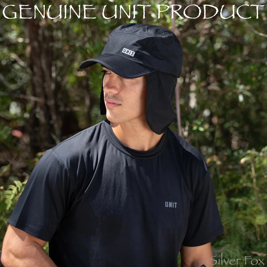 UNIT LEGIONNAIRE BACK NECK FLAP COVER UV SUN BLOCK PROTECTION BLACK CAP HAT NEW
