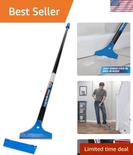 Professional Long Handle Floor Scraper Tool with 4ft 48” Handle, Reversible B...