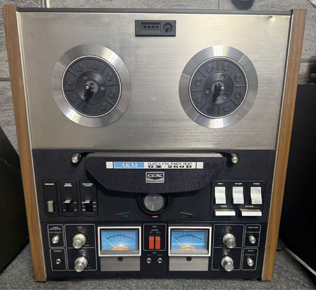 Akai GX-260D GLASS&X'TAL FERRITE HEAD Tape Recorder Open Reel