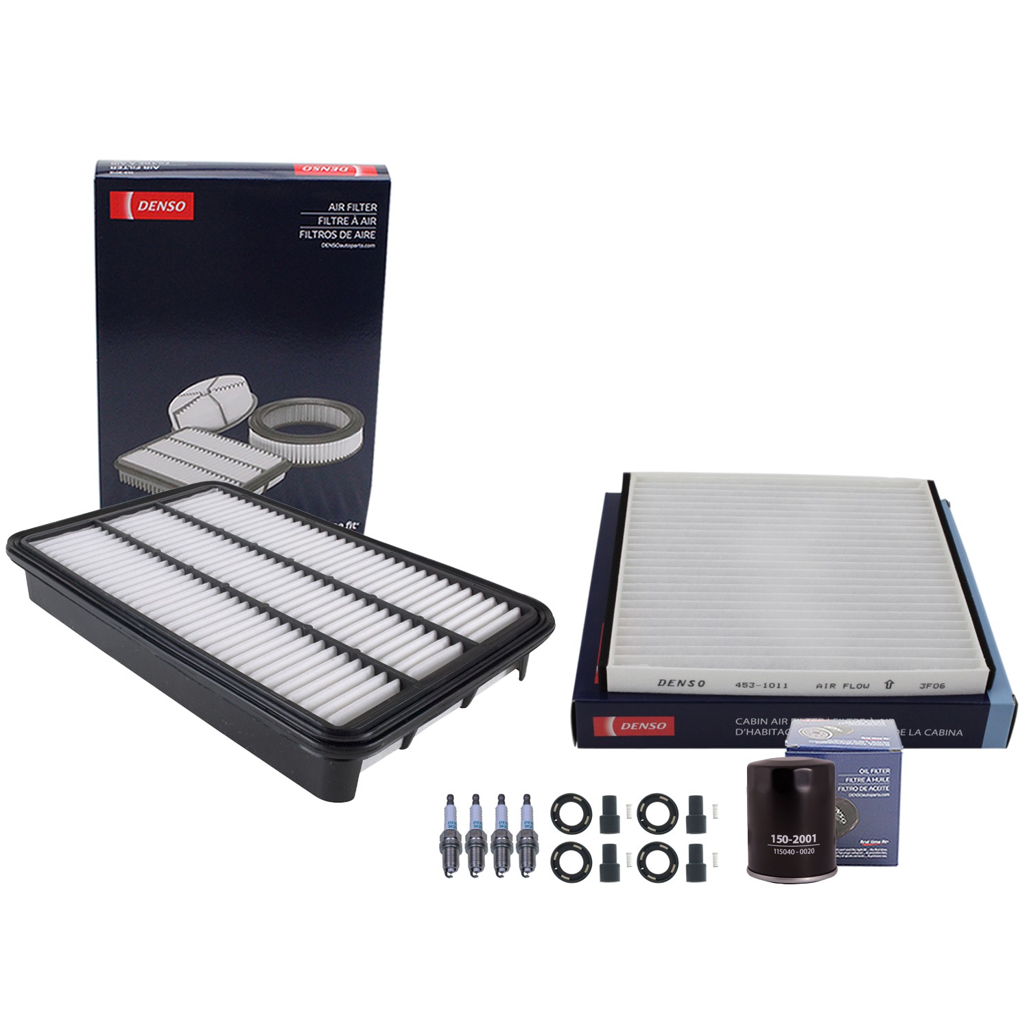 Denso Tune Up Kit 4 Spark Plugs  Boots Kit for Toyota Solara SE 2.4L L4 FWD