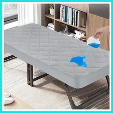 Cot Mattress Pad Waterproof Quilted, Fitted Cot Size Mattress Pads Protector ...
