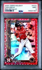 2025 Topps Holiday - Cam Smith #HC121 Red Metallic (RC) /10 PSA 9
