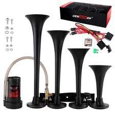 Train Horn Kit 12V 150db Super Loud, Drill horn Metal Air Horns replacement 4...