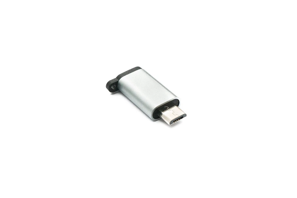 SYSTEM-S USB 3.1 Adapter Typ C Buchse zu 2.0 Micro B Stecker Schlaufe in Grau - Bild 3 von 4