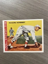 #119 ROGERS HORNSBY, Cardinals ~ 1933 Goudey Gum Co | REPRINT 123 issued 1976