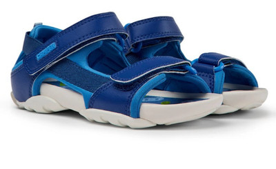 Camper For Kids Ous Sandals Boys Girls Straps Blue Leather Size 30 / US 12