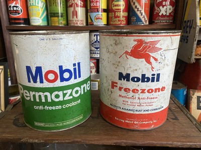 Antique Mobil Socony Pegasus Antifreeze Motor Oil Can Motor OLD Gas Sign Esso DX