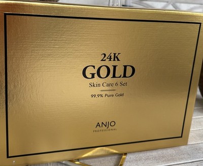 Anjo 24K Gold Skin care 6pcs Set Anti Aging Wrinkle care Green tea Elastic moist