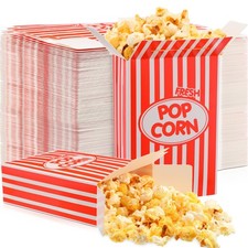 200 Pcs Paper Popcorn Boxes 1 oz Close Top Oil Proof Disposable Popcorn Conta...