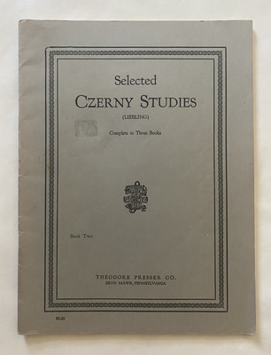 Czerny Selected Piano Studies Book Two of Three Liebling Thoedore Presser 1906