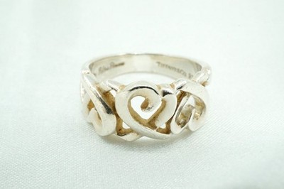Tiffany & Co Ring Dreifach Loving Heart SV925 Silber US 5.75
