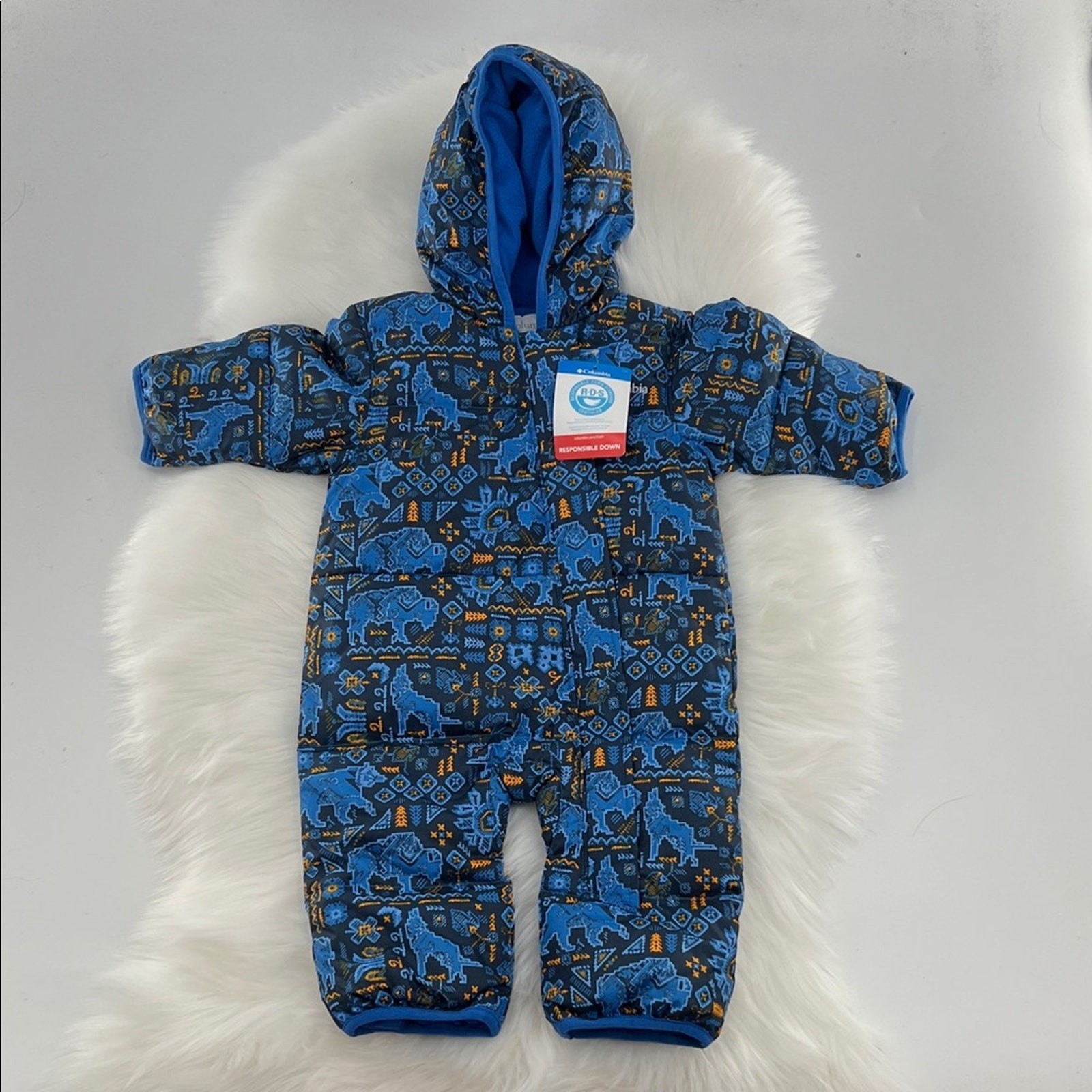 Columbia Snuggle Bunny Bunting Youth 3-6 Months - Blue Multi - New with tags