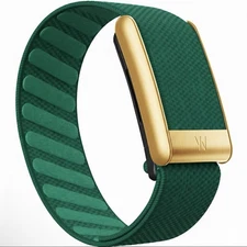 Whoop 5.0/MG Superknit Band - Emerald Green - Gold Clasp/link - Whoop Logo