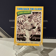 2026 Topps Heritage Derek Jeter #335 Turn Back The Clock Yellow Border SP  
