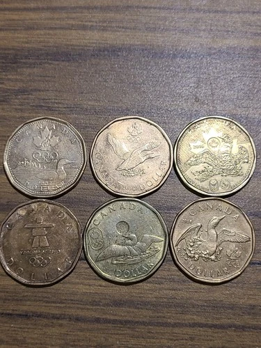 Complete Set 2004-2016 Canada Olympic Lucky Loonie Coins  $1 Loon