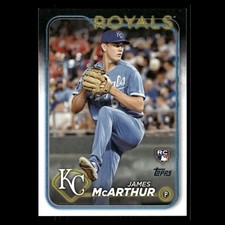 James McArthur Rookie #434 2024 Topps Kansas City Royals Baseball Card MLB. rookie card picture