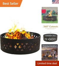 Anello Fire Pit 36 Pollici Crossweave Design - Facile da Montare e Compatto per Campeggio