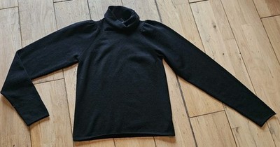 Max Mara Pullover Small Schwarz 85% Wolle Rollkragenpullover Made in Italy