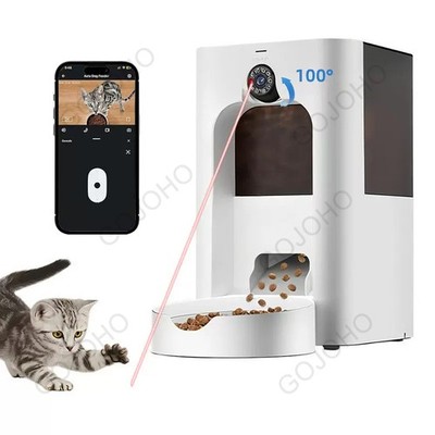 Automatic Cat Feeder 5L 1080P WiFi Pet Feeder w/Camera 2-Way Audio & Alerts