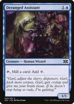 2022 Magic: The Gathering: 2X2 - Deranged Assistant (#45, Foil, C, Near Mint)