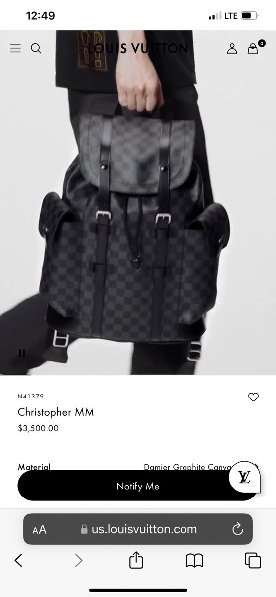 Louis Vuitton - Christopher MM Backpack / Bag - N41379– Damier