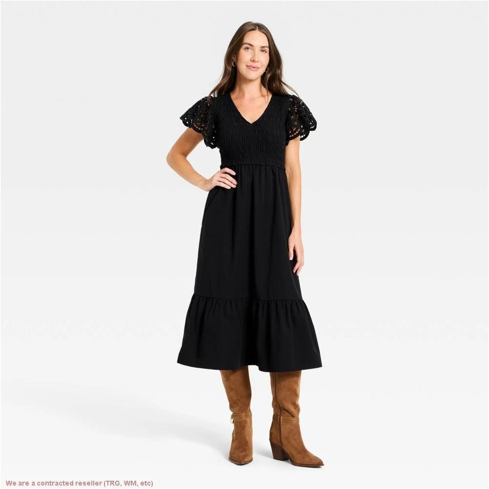 x line vs a line dress Short A-Line Homecoming Dress with Embroidery Navy Blue / 8 main image 0