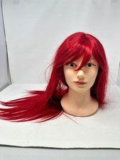 Long Red Synthetic Adjustable Wig Halloween Anime Cosplay Ariel Mermaid