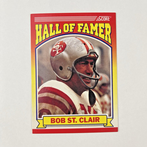 Bob St. Clair #596 1990 Panini Score card