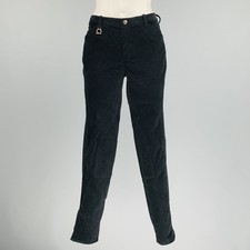 RALPH LAUREN Size 8 Black Cotton Elastane Casual Pants