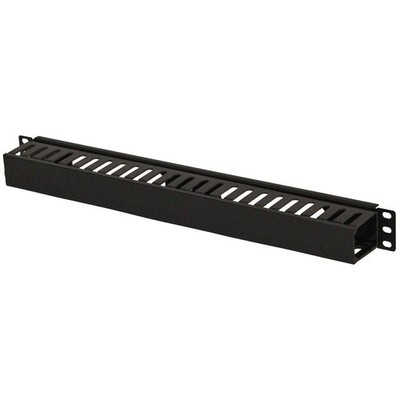 NavePoint 1U Plastic Rack Mount Horizontal Cable Manager Duct Raceway for 19 ...