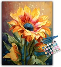 Paint by Numbers Kit for Adults, Sunflower Adult Paint by Number Kits on Canvas 