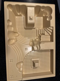 **Cracked **LEGO World City: Coast Watch Hq 7047 LEGO 44510 3D RAISED BASE PLATE