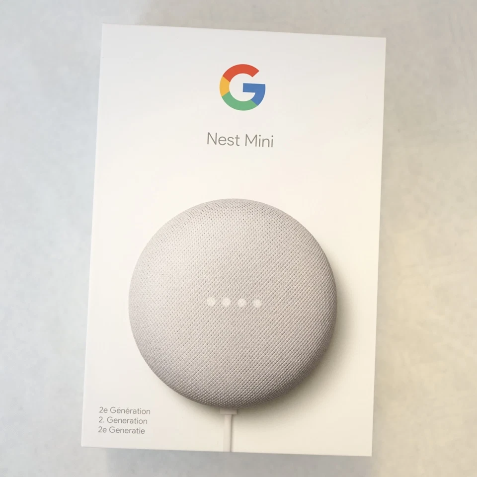 Google Nest Mini 2. Generation Kreide Matter Google Home Spotify hue YouTube M..