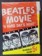 Beatles VERY RARE 1964 U.S. SEALED WAX PACK OF A HARD DAYS NIGHT GUM CARDS!