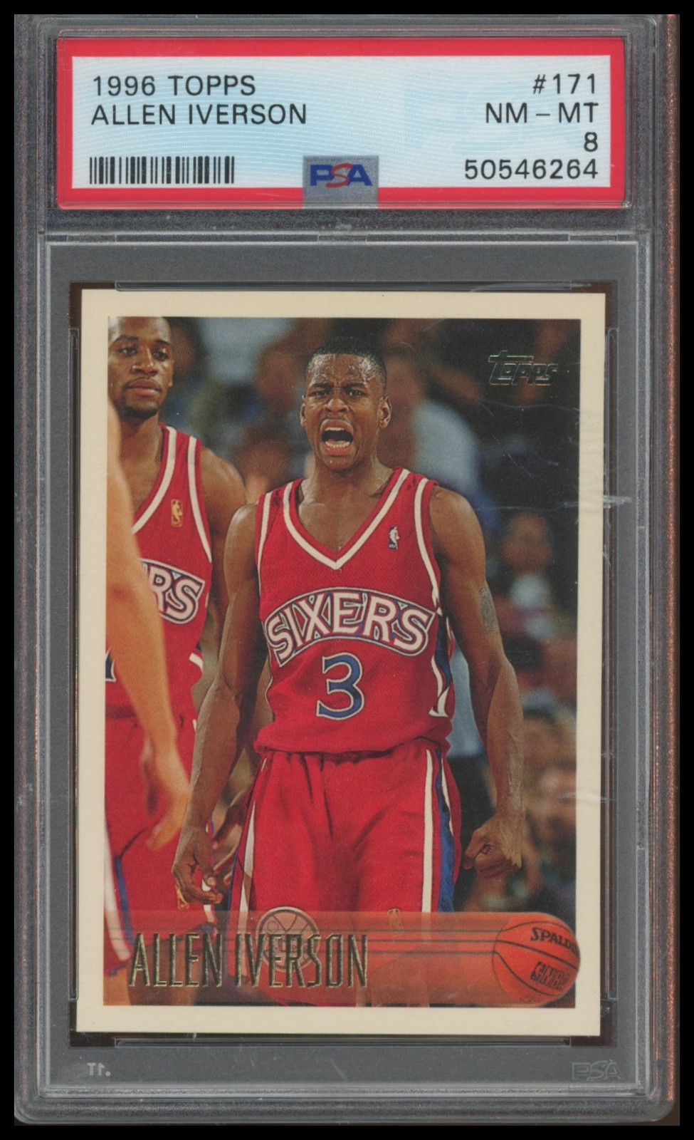 1996 Topps #171 Allen Iverson (PSA 8)