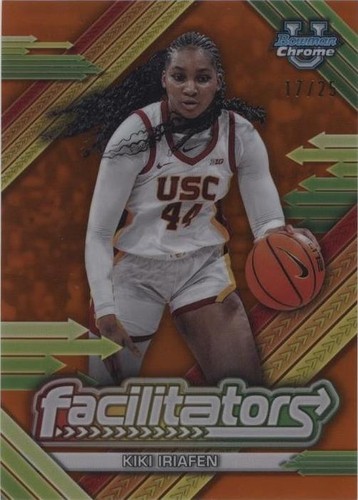 2024-25 Bowman U Chrome Facilitators Orange Refractor 12/25 Kiki Iriafen #F-20